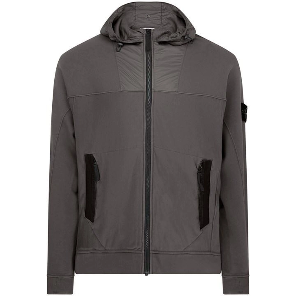Stone Island Zip Compass Hoodie - Beige